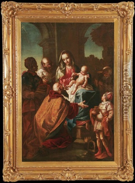 Adoration Of The Magi Oil Painting - Francesco Salvator Fontebasso