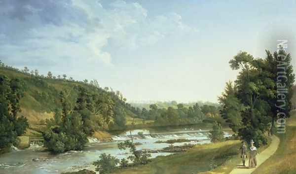 Demesne Weir near Lucan Oil Painting - Thomas Roberts