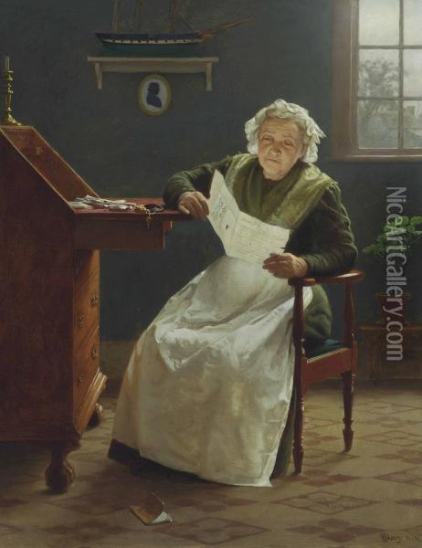 The Letter Oil Painting - Seymour Joseph Guy