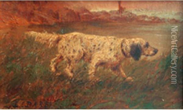 Scene De Chasse. Oil Painting - Louis Darey