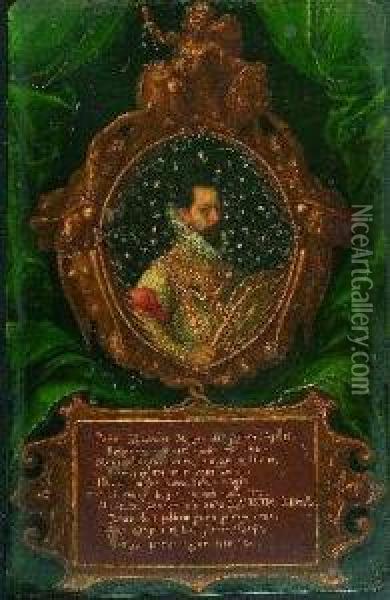 Portrait Of Duke Alessandro Farnese ( 1545-1592) Oil Painting - Otto van Veen