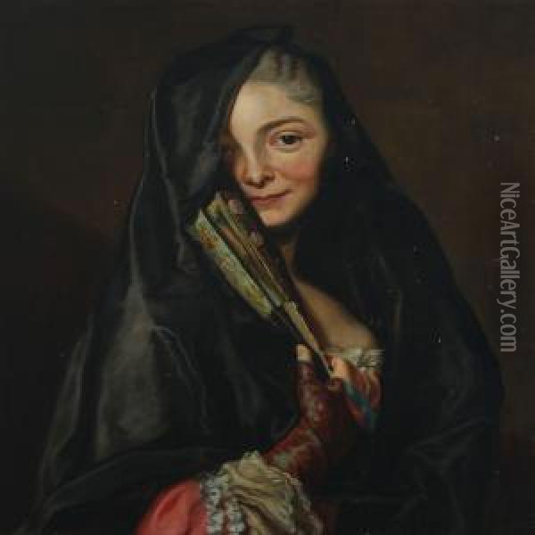 The Lady With The Veil Oil Painting - Alexander Roslin