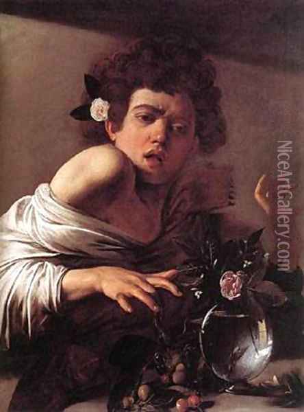 Boy Bitten by a Lizard Oil Painting - Michelangelo Merisi Da Caravaggio