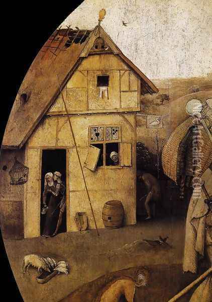 The Wayfarer (detail) Oil Painting - Hieronymous Bosch