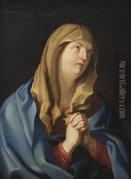 Madonna (copy Of Guido Reni) Oil Painting - Vaclav (Wenzel) Manes