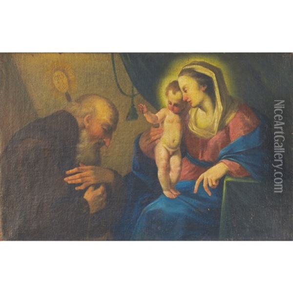 The Holy Family Oil Painting - Ignaz Joseph Raab