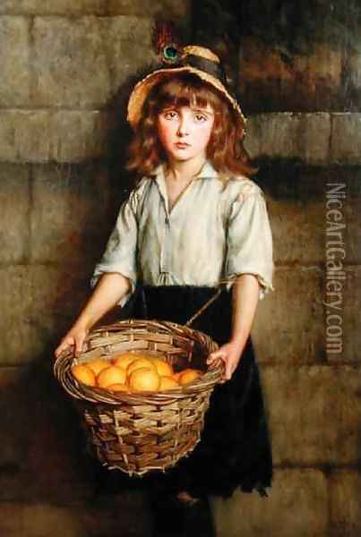 An Orange Girl Oil Painting - Edward Patry