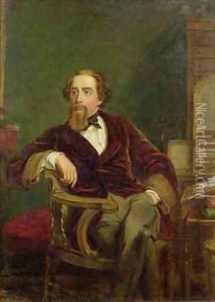 Portrait of Charles Dickens 2 Oil Painting - William Powell Frith