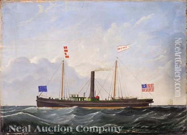 The Confederate Steamer Enoch Train Oil Painting - William Pollard