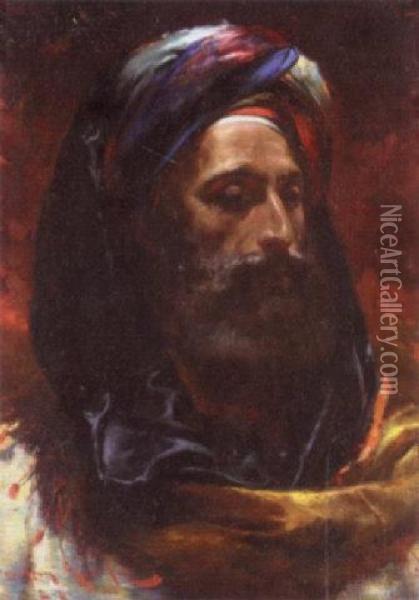 Sheikh Of The Sudan Oil Painting - Davidson Knowles
