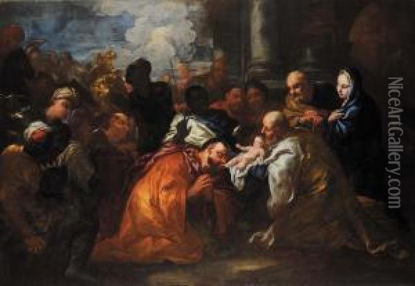 Adorazione Dei Magi Oil Painting - Pietro Dandini