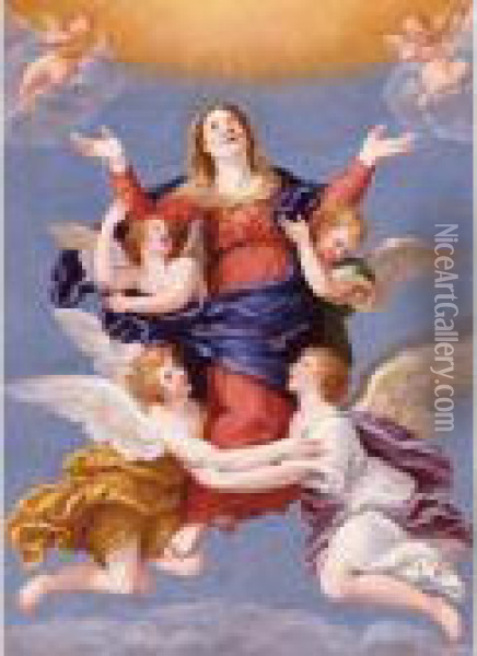 Assumption Of The Virgin Oil Painting - Francesco Albani