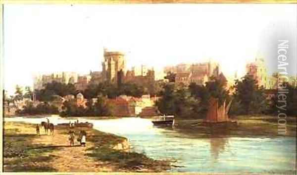 A View of Windsor Castle Oil Painting - William Raymond Dommersen