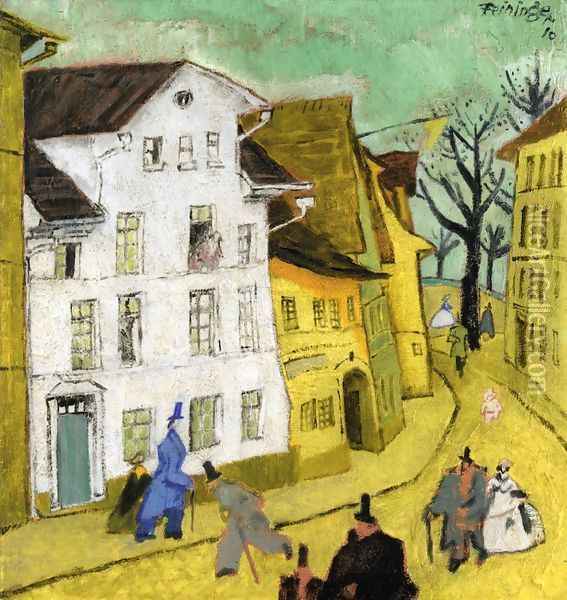Town Oil Painting - Lyonel Feininger