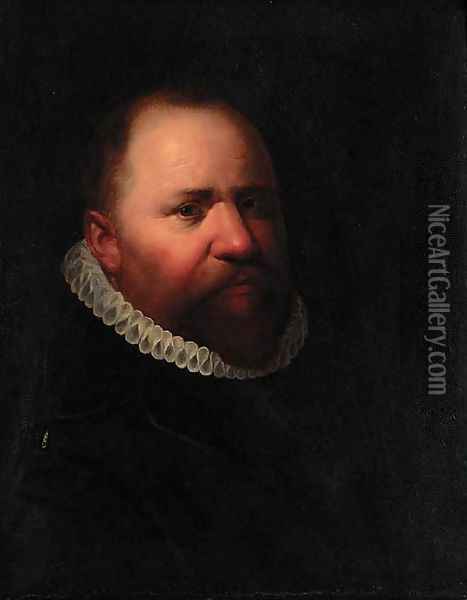 Portrait of a gentleman Oil Painting - Willem Adriaensz Key
