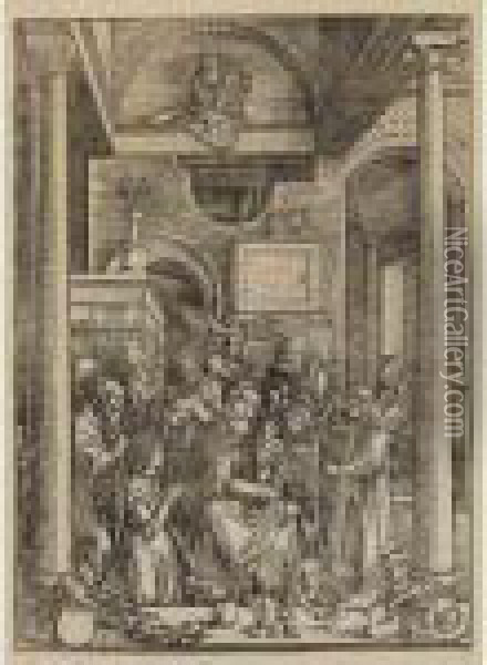 The Glorification Of The Virgin Oil Painting - Albrecht Durer