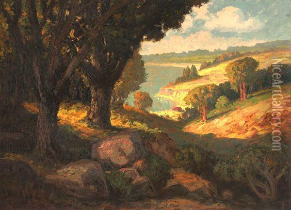 Expansive California Landscape Oil Painting - Ralph Davidson Miller