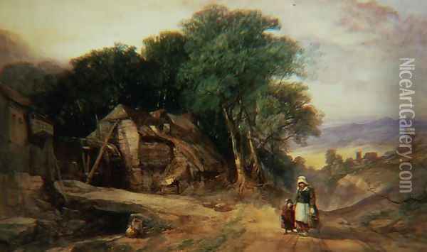 On the Borders of Dartmoor, c.1840 Oil Painting - Henry Bright