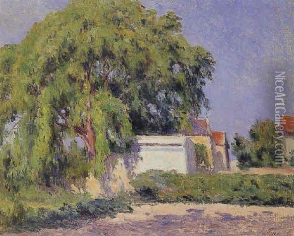 Le Jardin Ensoleille (chez Alexandre Charpentier, Hameau Boileau) Oil Painting - Maximilien Luce