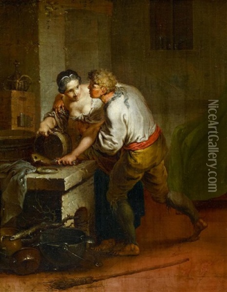 In Der Schlosskuche Oil Painting - Januarius Johann Rasso Zick