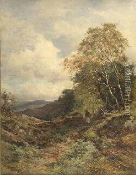 A Woodland Path Oil Painting - John MacWhirter