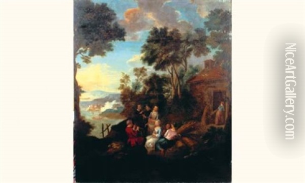Plaisirs Champetres Oil Painting - Pieter Angillis