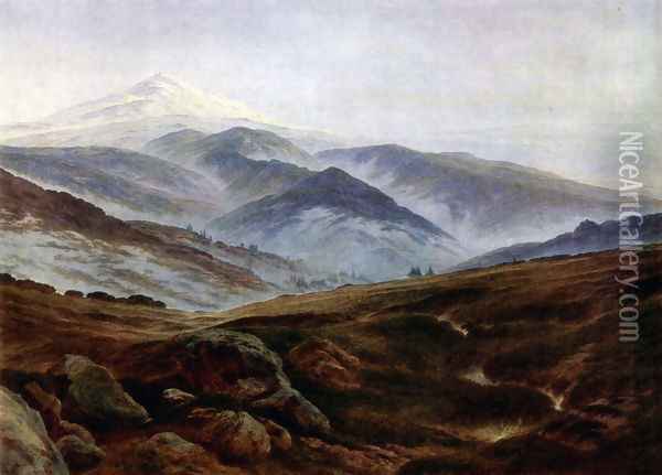 Giant mountains Oil Painting - Caspar David Friedrich