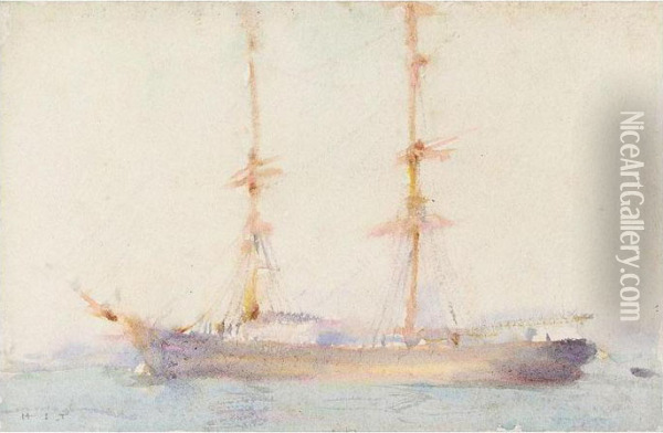 Marine Sketch Oil Painting - Henry Scott Tuke