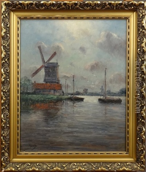 Paysage Hollandais Oil Painting - Romain Steppe