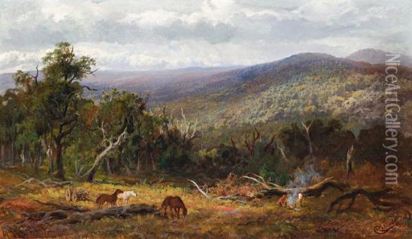 Bush Pioneers Oil Painting - Charles Rolando