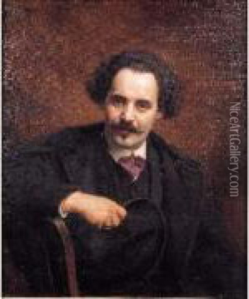 Portrait D'alexandre Mischkind Oil Painting - Remy Cogghe