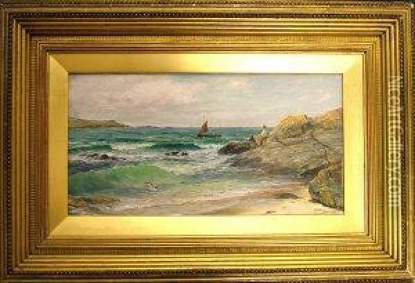 Coastal Scene Oil Painting - William Henry Borrow