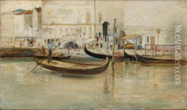 Gondoler I Venedig Oil Painting - Wilhelm von Gegerfelt