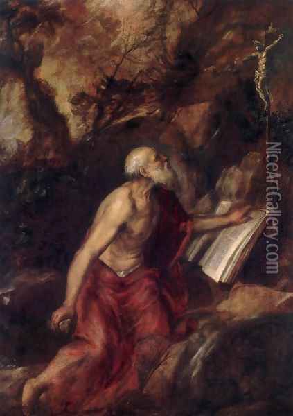 St Jerome 5 Oil Painting - Tiziano Vecellio (Titian)