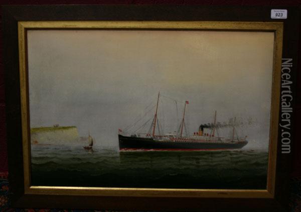 Study Of White Star Line Steamship, 
The Gothic Oil Painting - Ch. Kensington