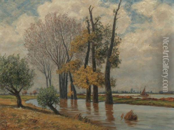 Landschaft Am Niederrhein Oil Painting - Wilhelm Degode