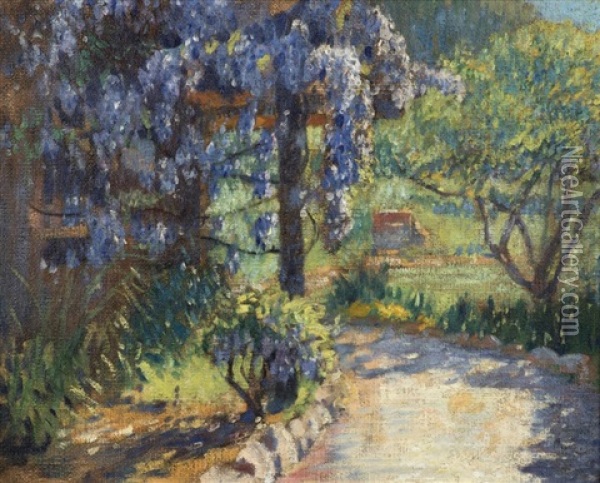 Path Through The Garden Oil Painting - Edmund William Greacen