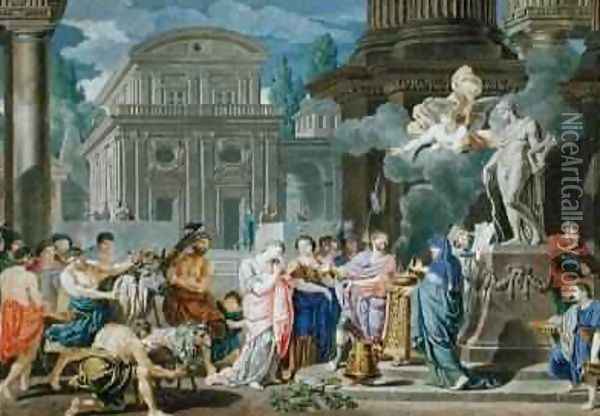 Sacrifice of Apollo, 1702 Oil Painting - Richard van Orley