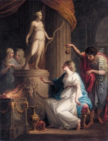 Orestes And Iphigenia At Tauris Oil Painting - Angelika Kauffmann