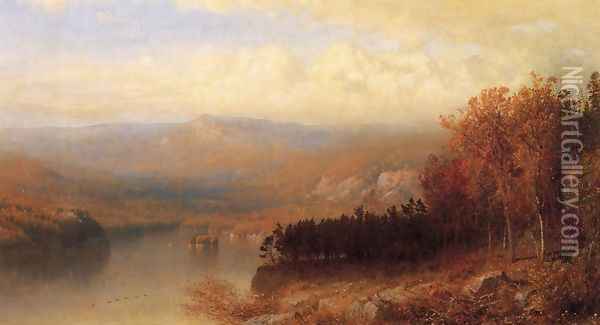 Adirondack Scene in Autumn Oil Painting - Alexander Helwig Wyant
