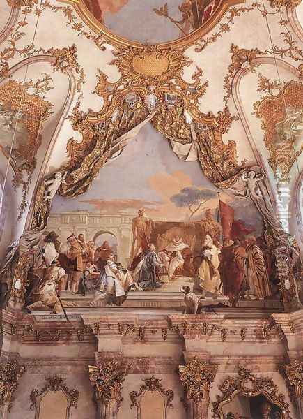 The Investiture of Herold as Duke of Franconia Oil Painting - Giovanni Battista Tiepolo
