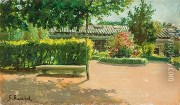 Jardin Oil Painting - Santiago Rusinol i Prats