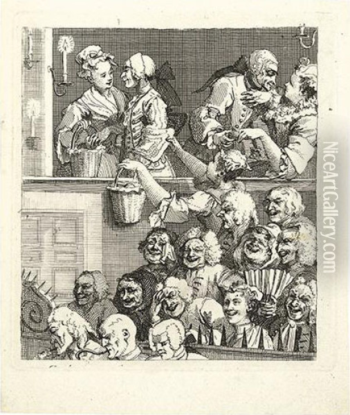 Two Engravings. Oil Painting - William Hogarth