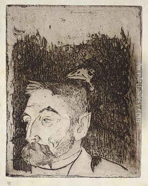 Portrait of Stephane Mallarme Oil Painting - Paul Gauguin