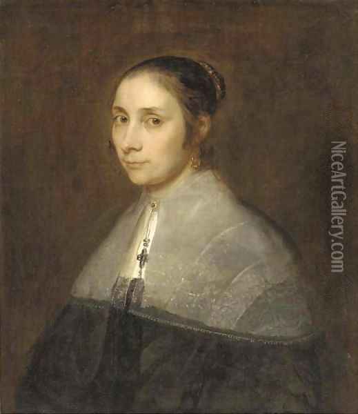 Portrait of a lady Oil Painting - Jurgen Ovens