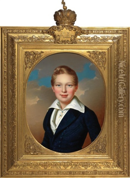 Portrait Of Archduke Alexander Leopold Oil Painting - Anton Einsle