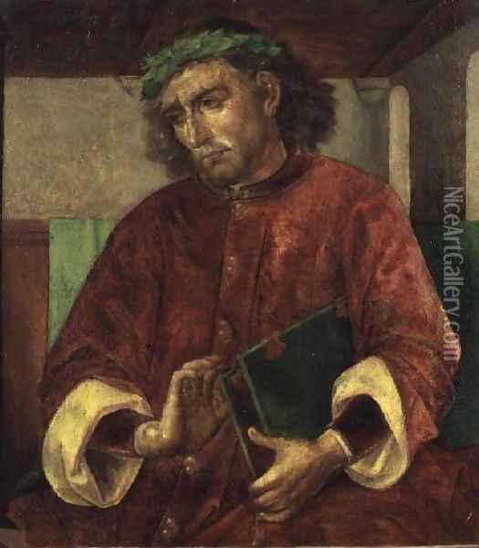 Portrait of Virgil Oil Painting - Joos van Ghent