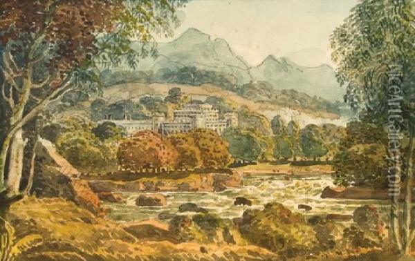 Taymouth Castle, Perthshire Oil Painting - George Heriot
