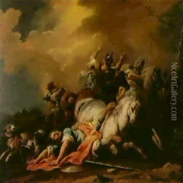 La Caduta Di Saulo Oil Painting - Jacopo Amigoni