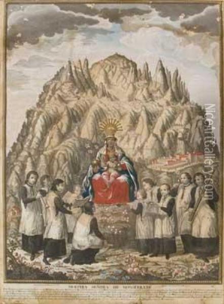 Nuestra Senora De Montserrat Oil Painting - Josep Bernat Flaugier